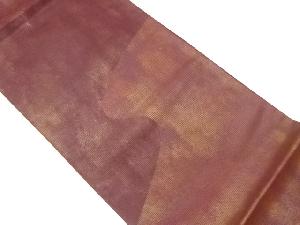 曲線に霞模様織出し袋帯